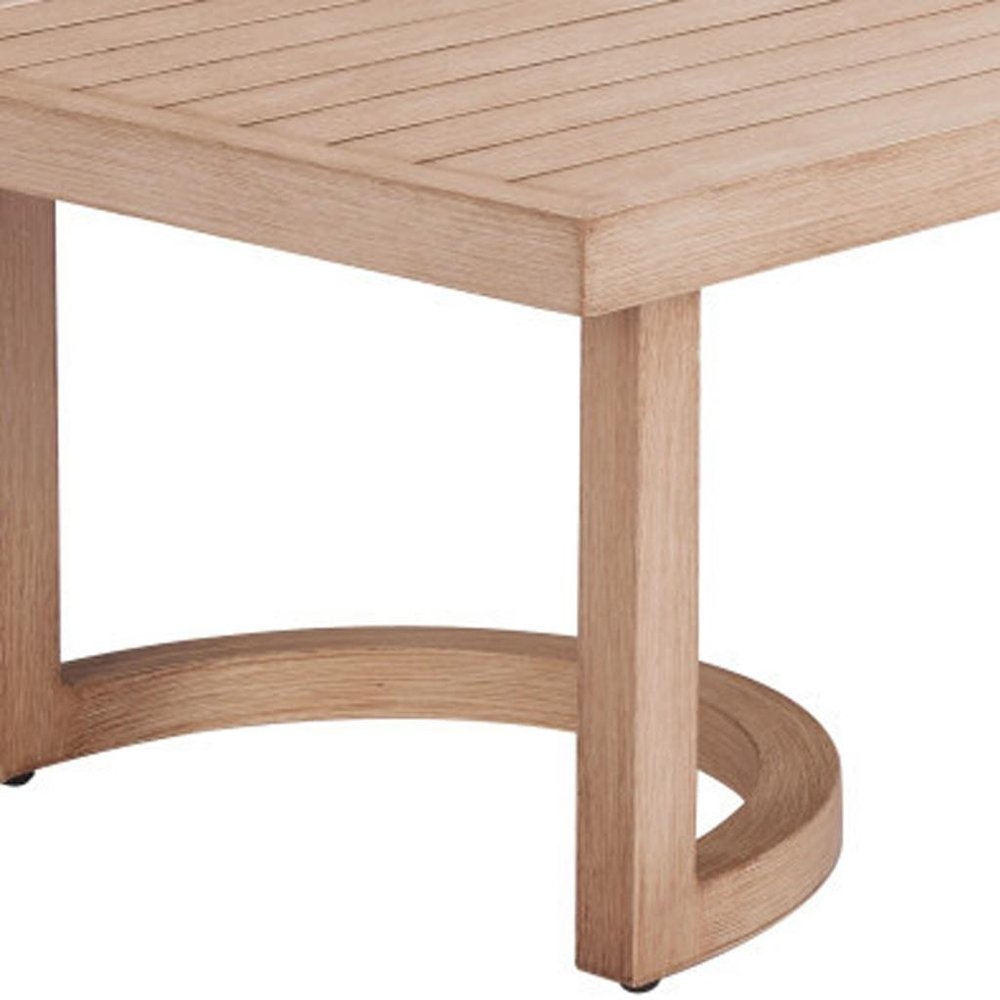Brown Aluminum Outdoor Coffee Table - 51-inch