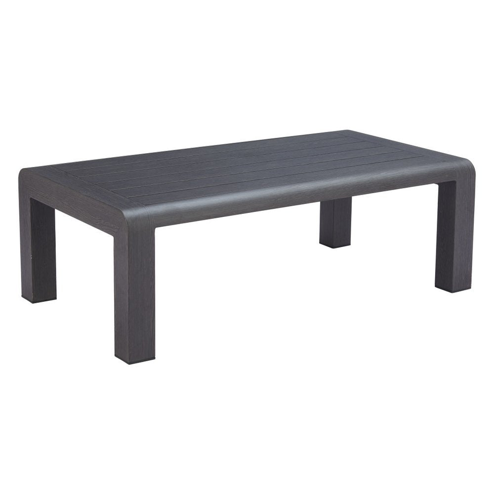 Black Aluminum Outdoor Coffee Table - 48-inch