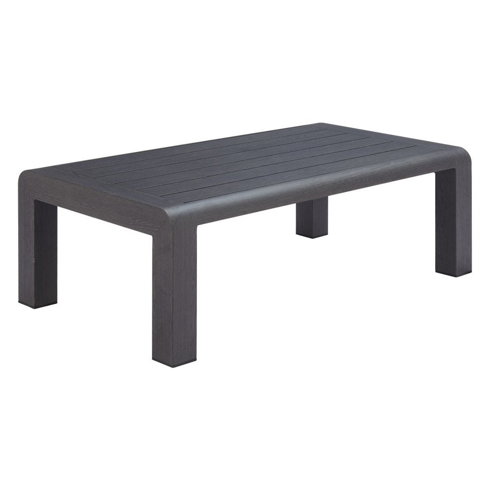 Black Aluminum Outdoor Coffee Table - 48-inch