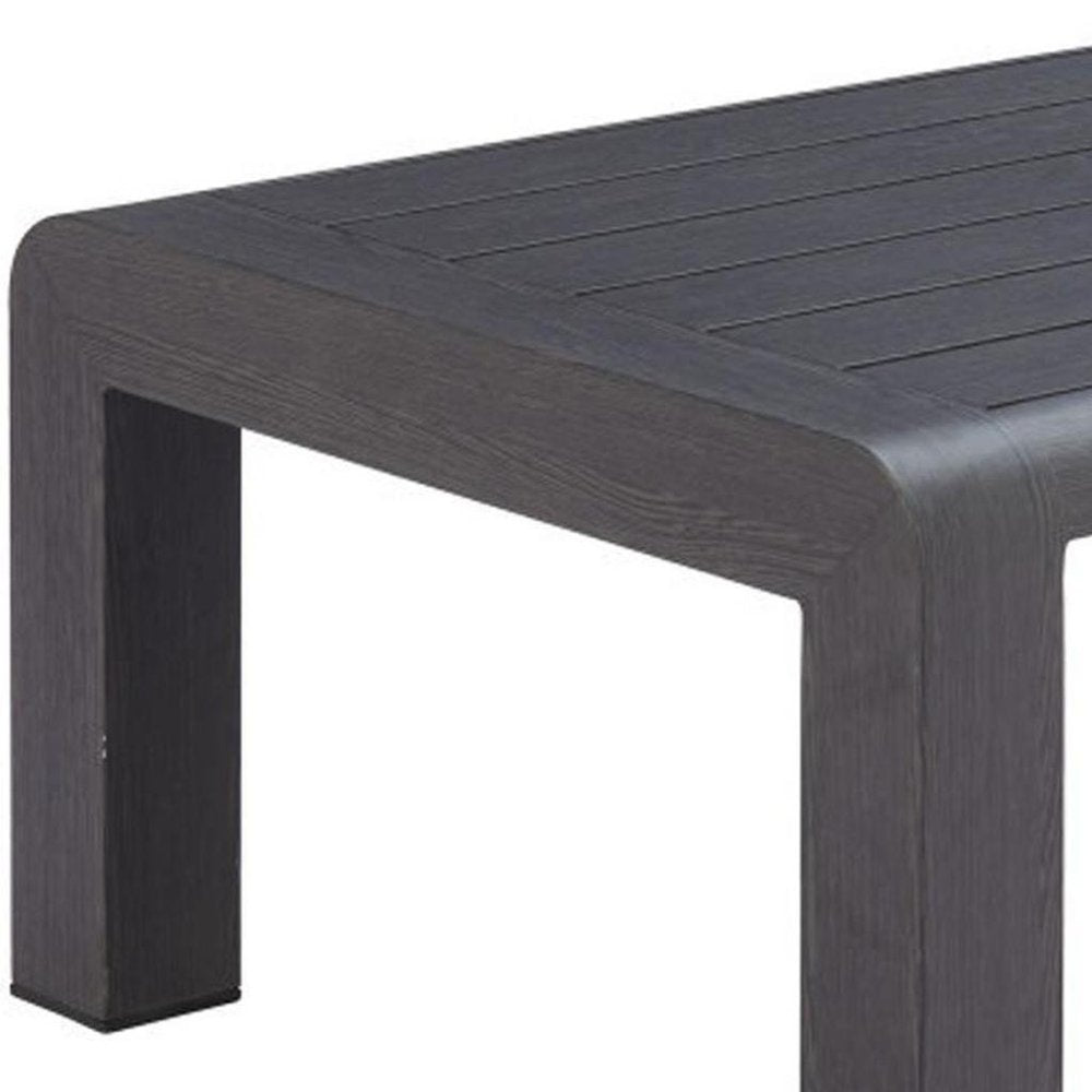 Black Aluminum Outdoor Coffee Table - 48-inch