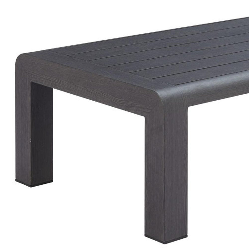 Black Aluminum Outdoor Coffee Table - 48-inch