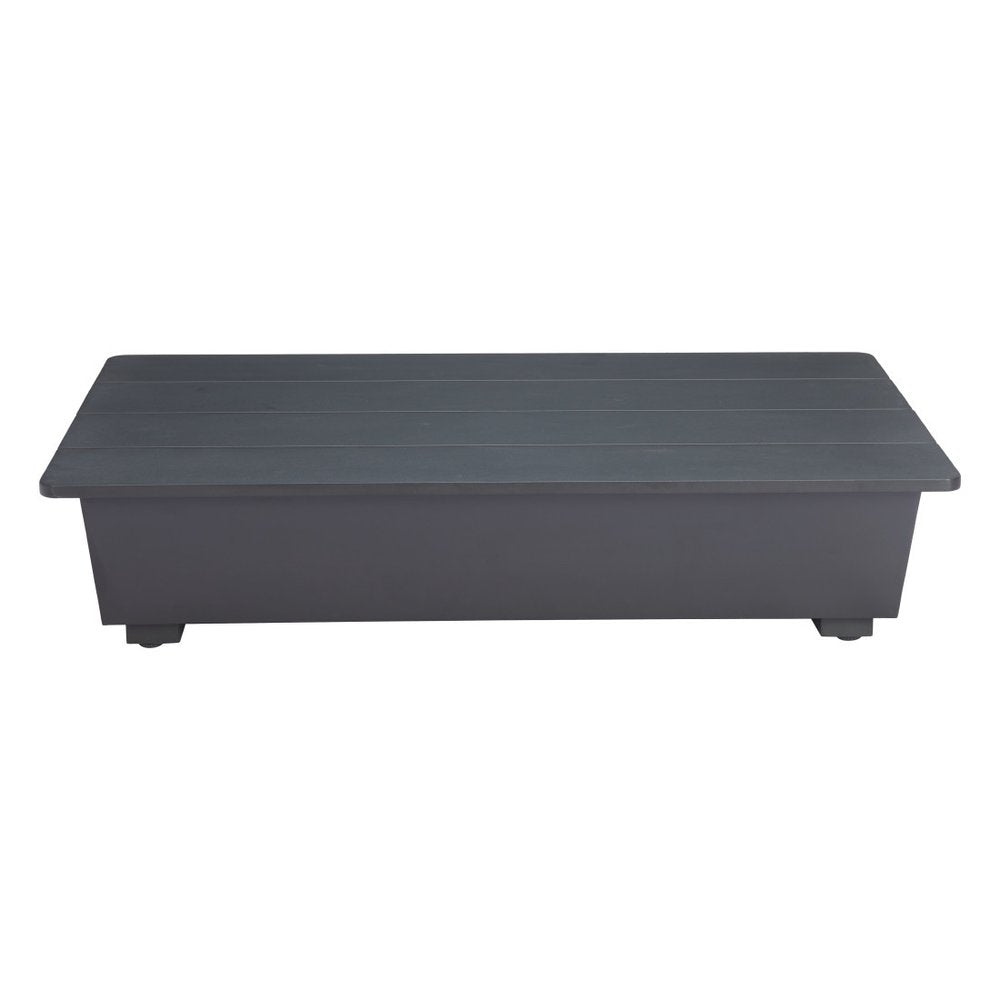 Black Aluminum Outdoor Coffee Table - 50-inch