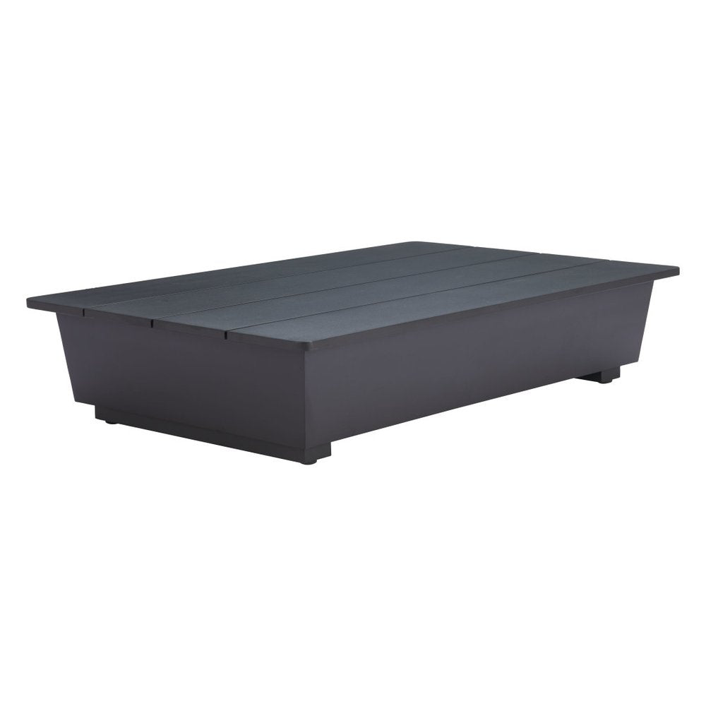 Black Aluminum Outdoor Coffee Table - 50-inch