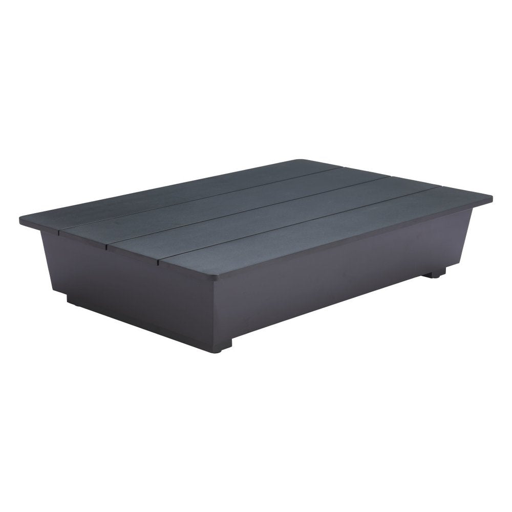 Black Aluminum Outdoor Coffee Table - 50-inch