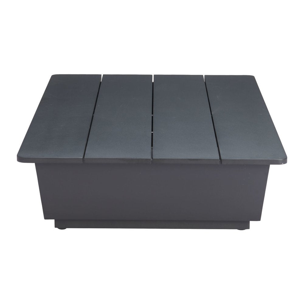 Black Aluminum Outdoor Coffee Table - 50-inch