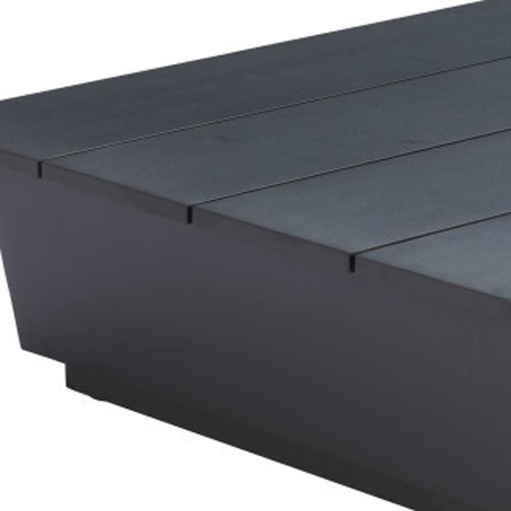 Black Aluminum Outdoor Coffee Table - 50-inch