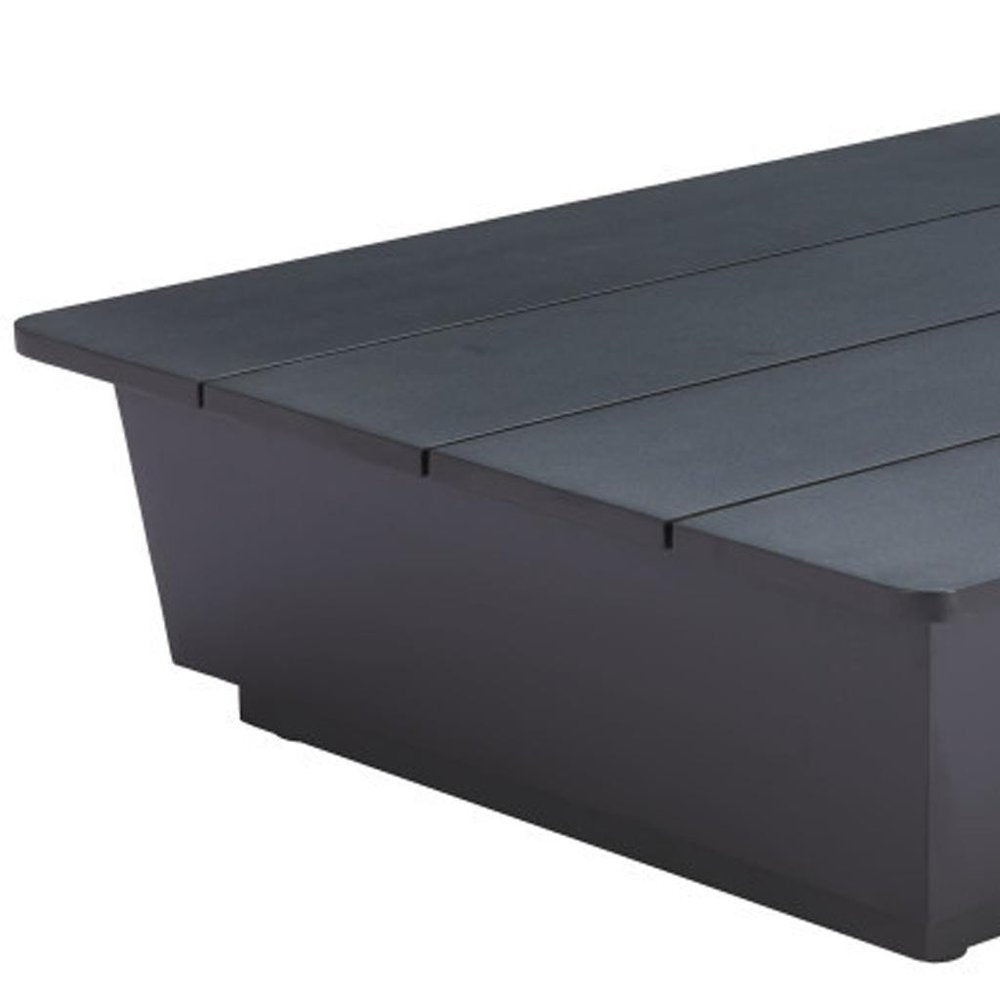 Black Aluminum Outdoor Coffee Table - 50-inch