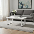 White Aluminum Outdoor Coffee Table - 43-inch