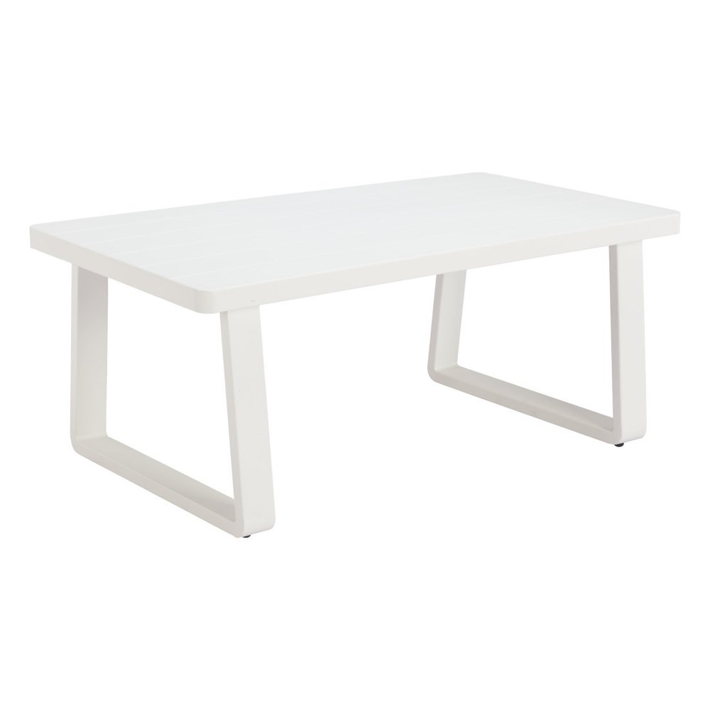 White Aluminum Outdoor Coffee Table - 43-inch
