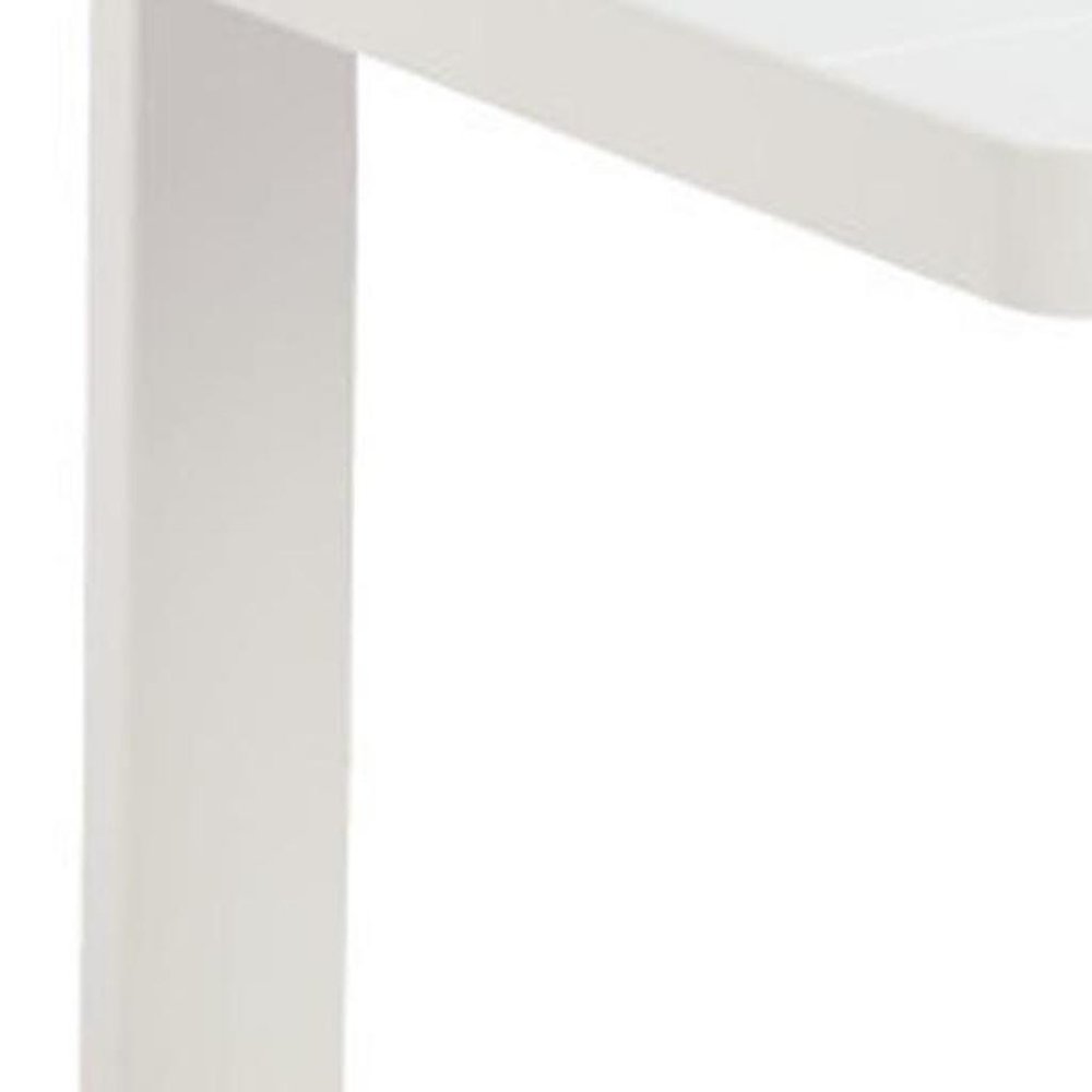 White Aluminum Outdoor Coffee Table - 43-inch