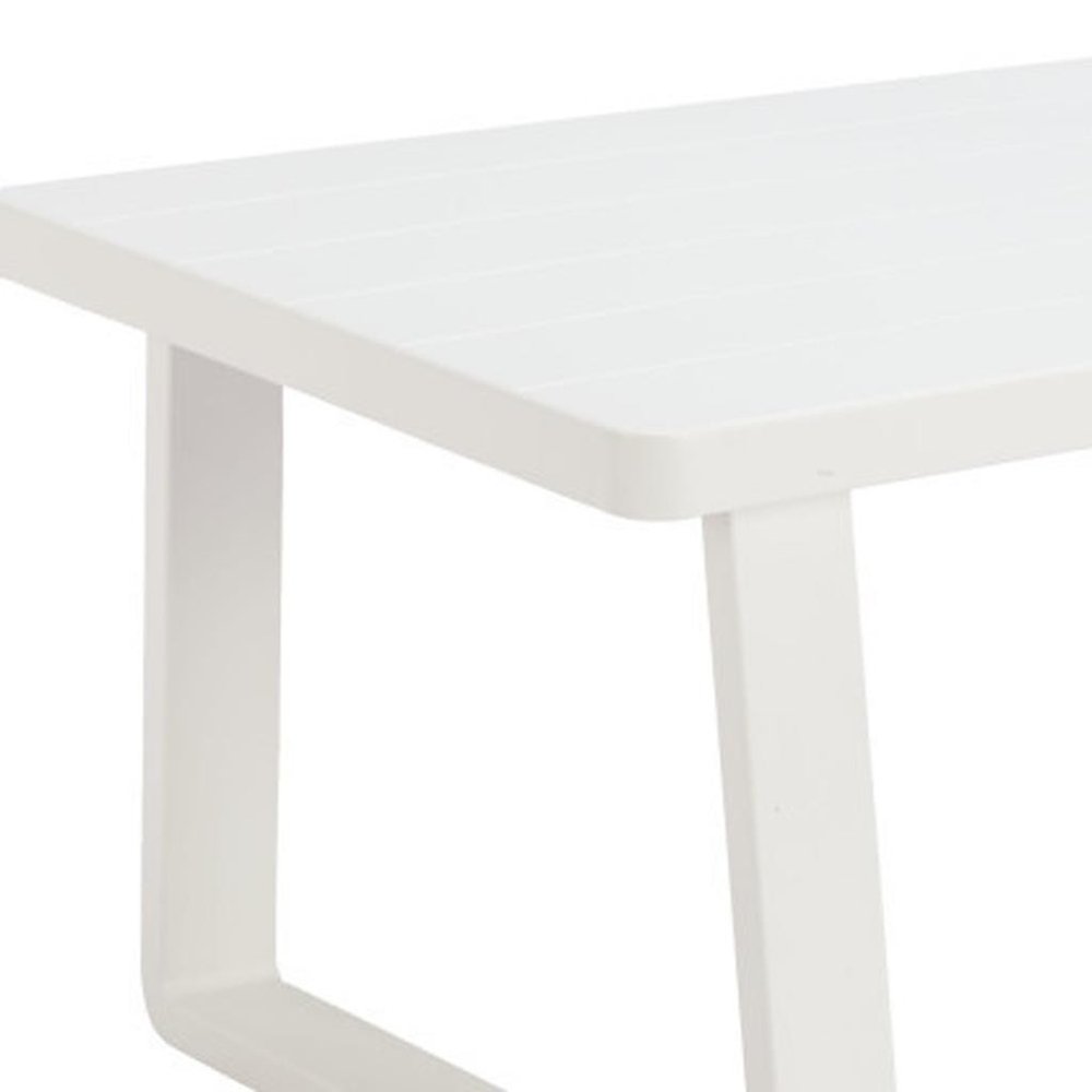 White Aluminum Outdoor Coffee Table - 43-inch