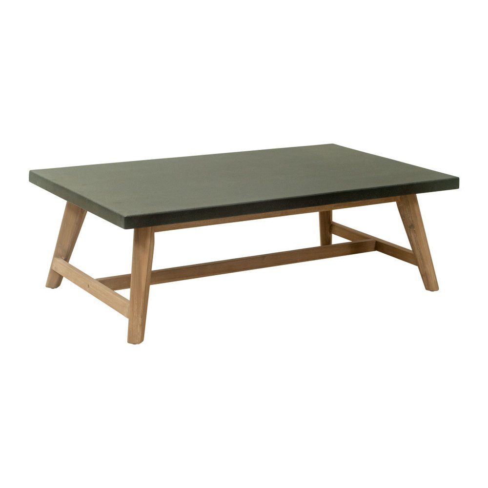 Dark Gray Concrete Outdoor Coffee Table - 48-inch