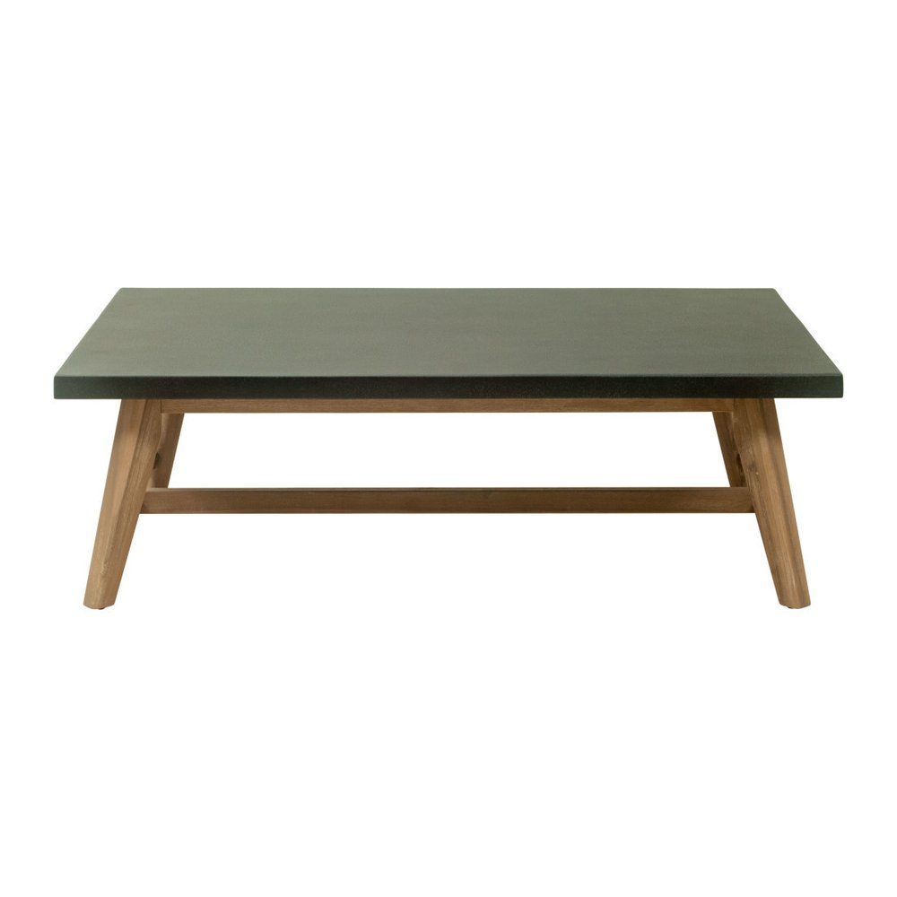 Dark Gray Concrete Outdoor Coffee Table - 48-inch