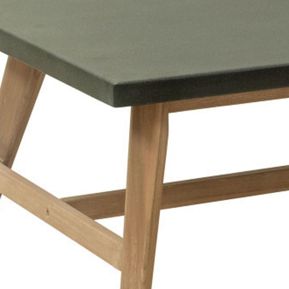 Dark Gray Concrete Outdoor Coffee Table - 48-inch