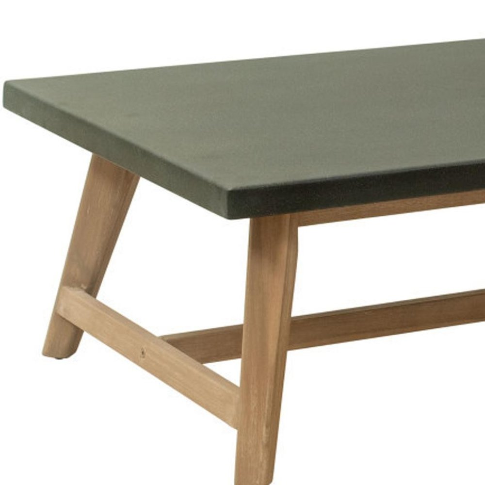 Dark Gray Concrete Outdoor Coffee Table - 48-inch