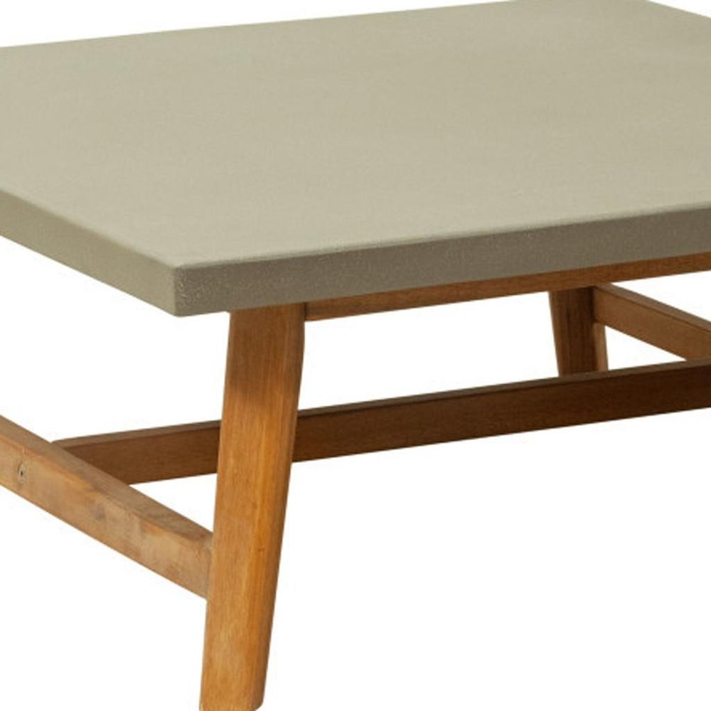 Gray Concrete Outdoor Coffee Table - 36-inch