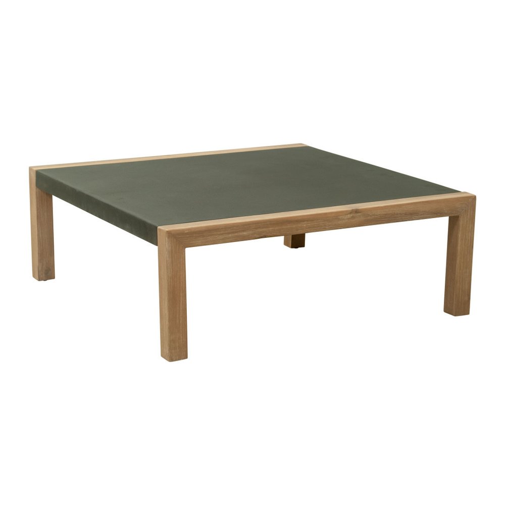 Gray Square Concrete Outdoor Coffee Table - 36-inch