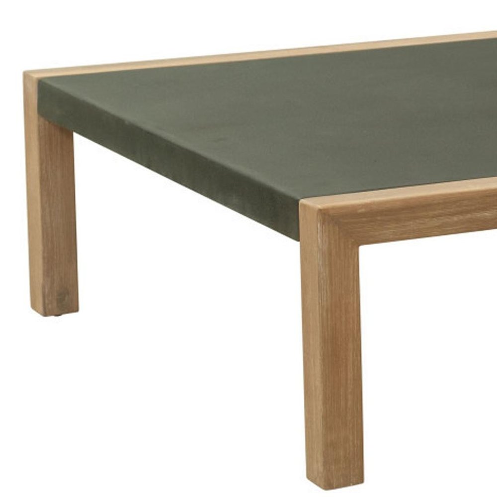 Gray Square Concrete Outdoor Coffee Table - 36-inch