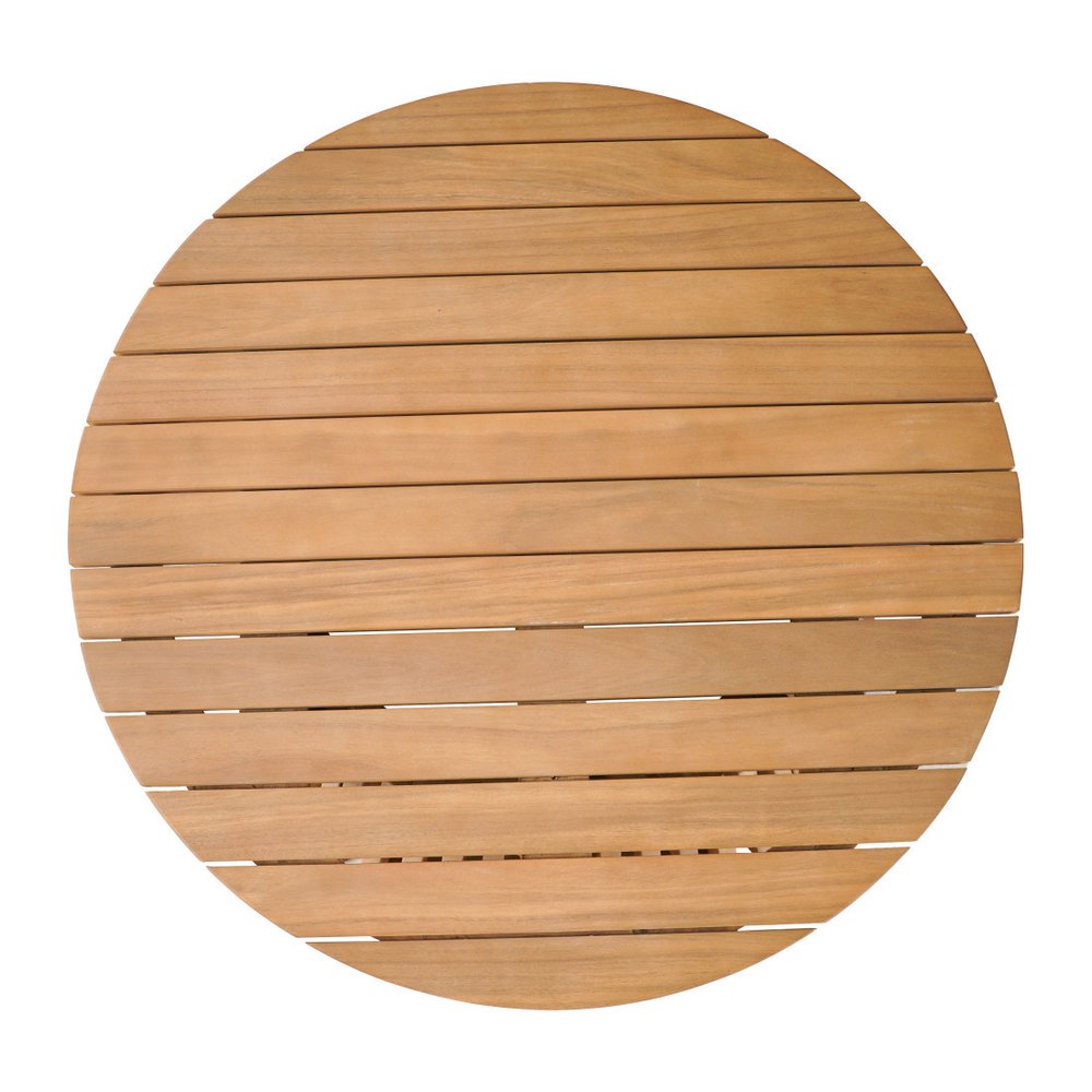 Natural Rounded Solid Wood Outdoor Coffee Table - 32-inch
