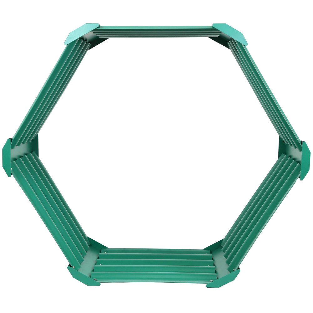 Green Steel Hexagon Planter Box - 16 X 41-inch