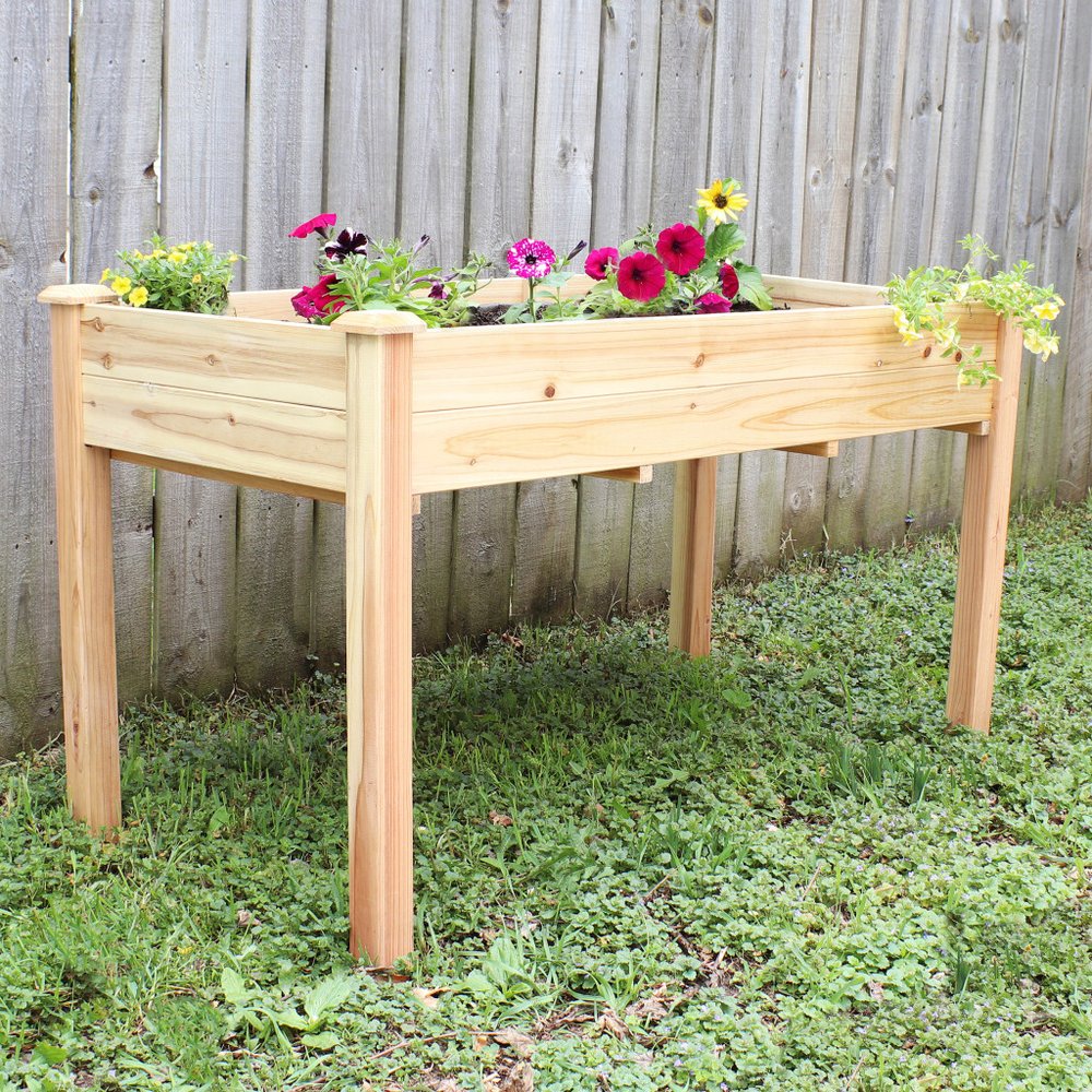 Natural Rectangular Raised Garden Bed - 49 X 25-inch