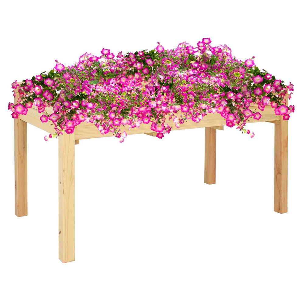 Natural Rectangular Raised Garden Bed - 49 X 25-inch