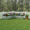 Silver Steel L Shape Raised Garden Bed - 12 X 60-inch