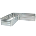 Silver Steel L Shape Raised Garden Bed - 12 X 60-inch