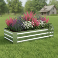 Silver Metal Rectangular Raised Garden Bed - 12 X 48-inch