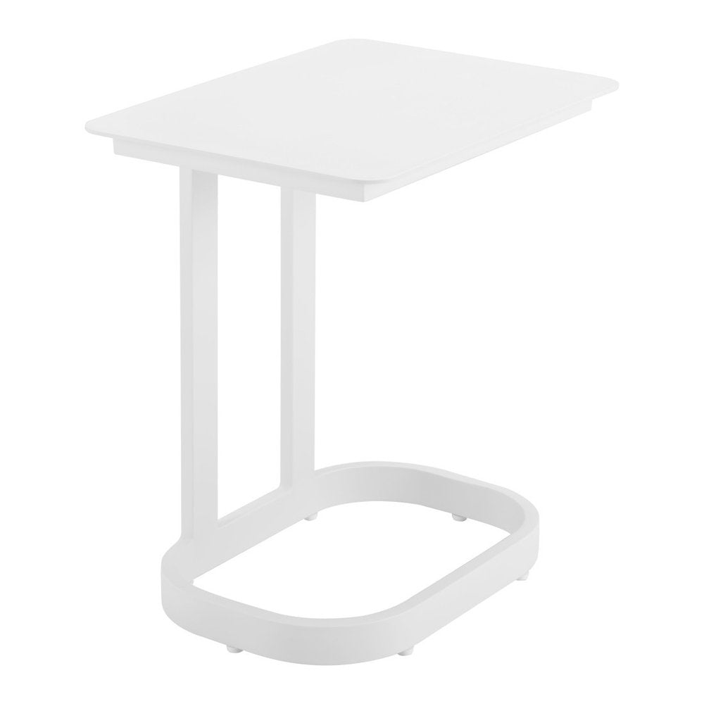 White Aluminum Outdoor Side Table - 22-inch