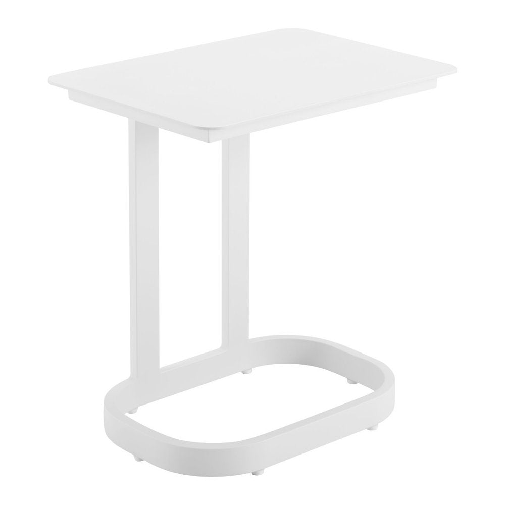 White Aluminum Outdoor Side Table - 22-inch