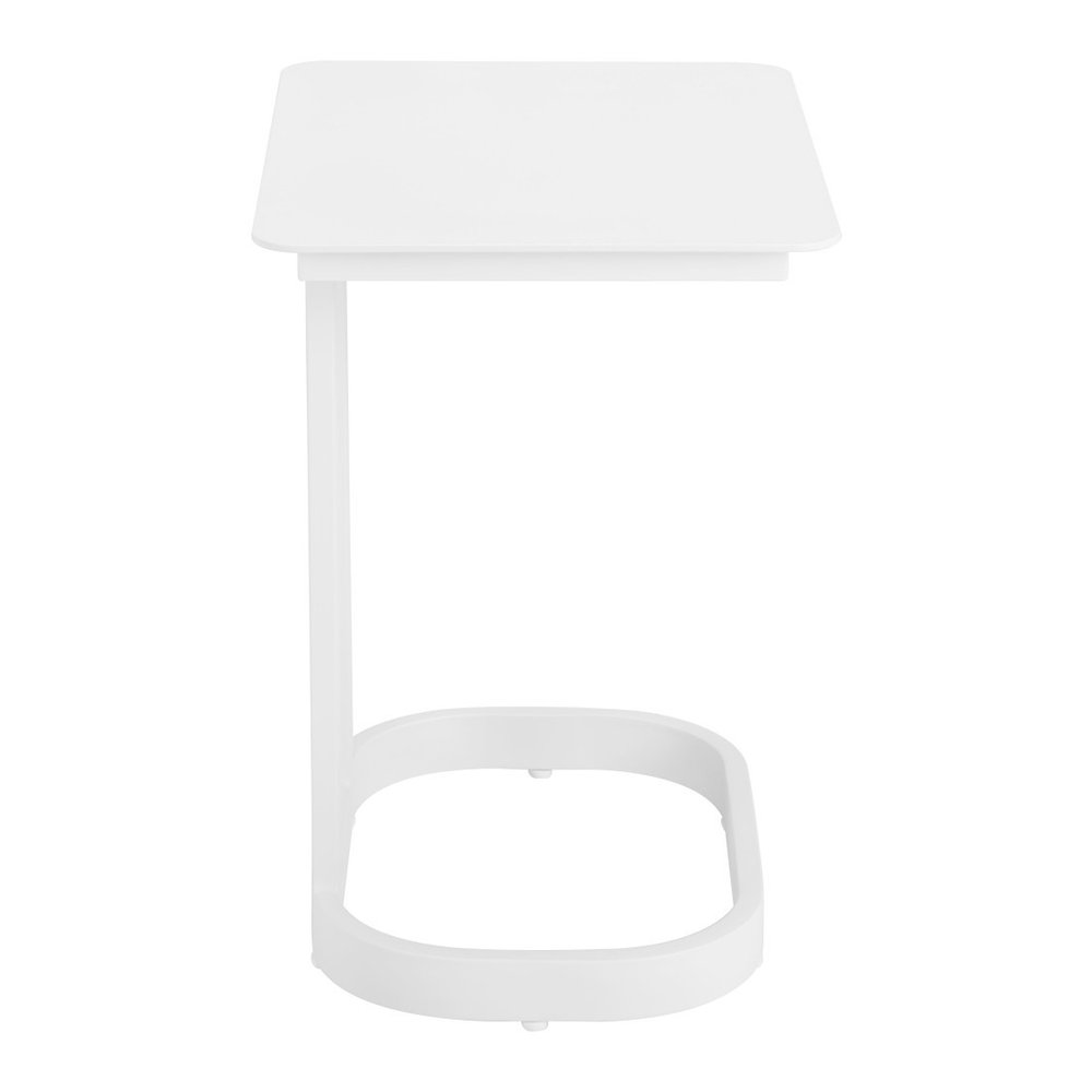 White Aluminum Outdoor Side Table - 22-inch