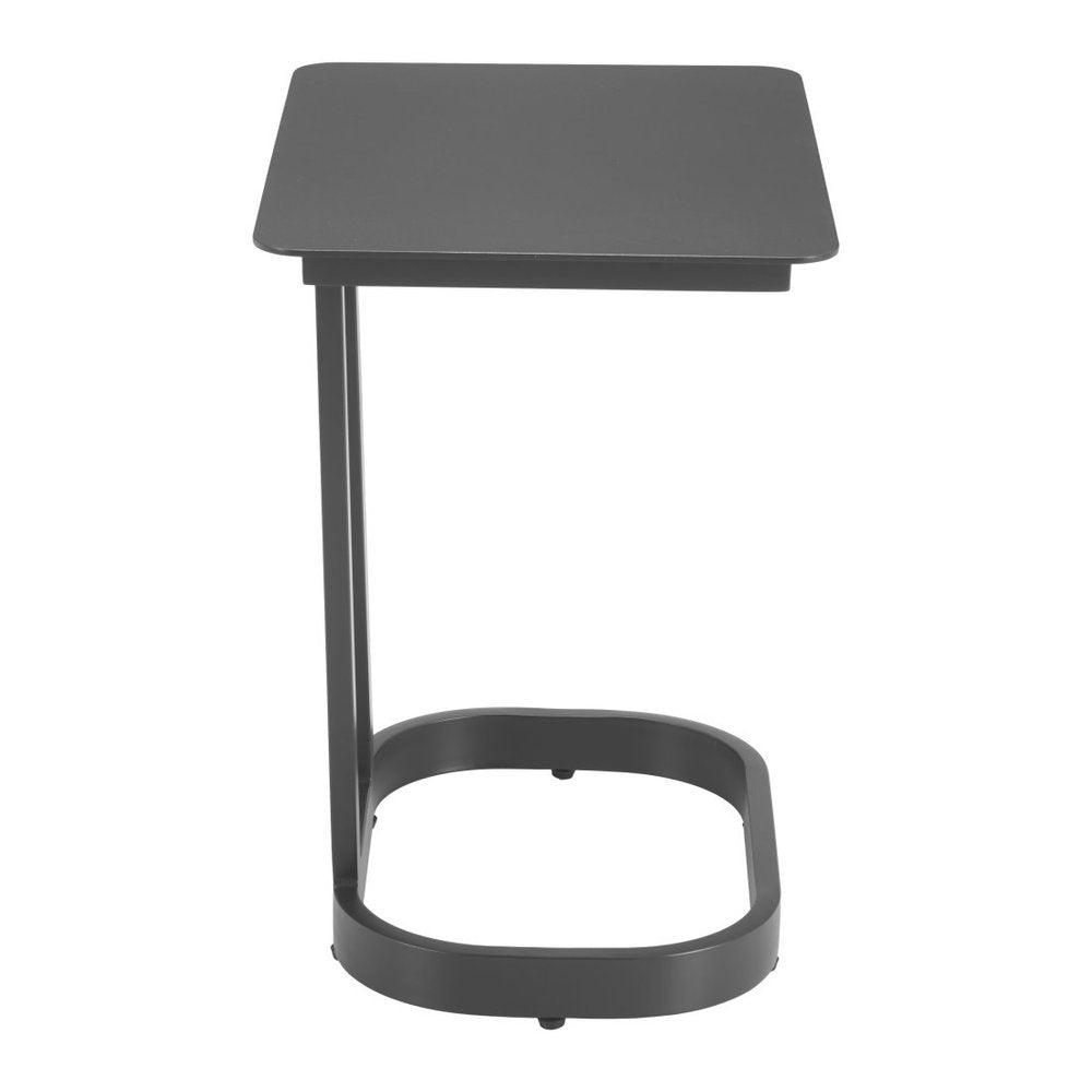 Black Aluminum Outdoor Side Table - 22-inch