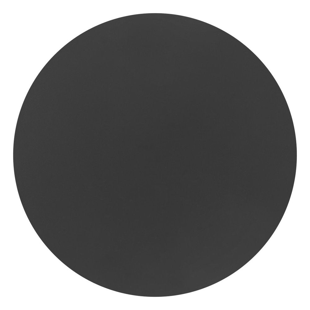 Black Aluminum Round Outdoor Side Table - 20-inch
