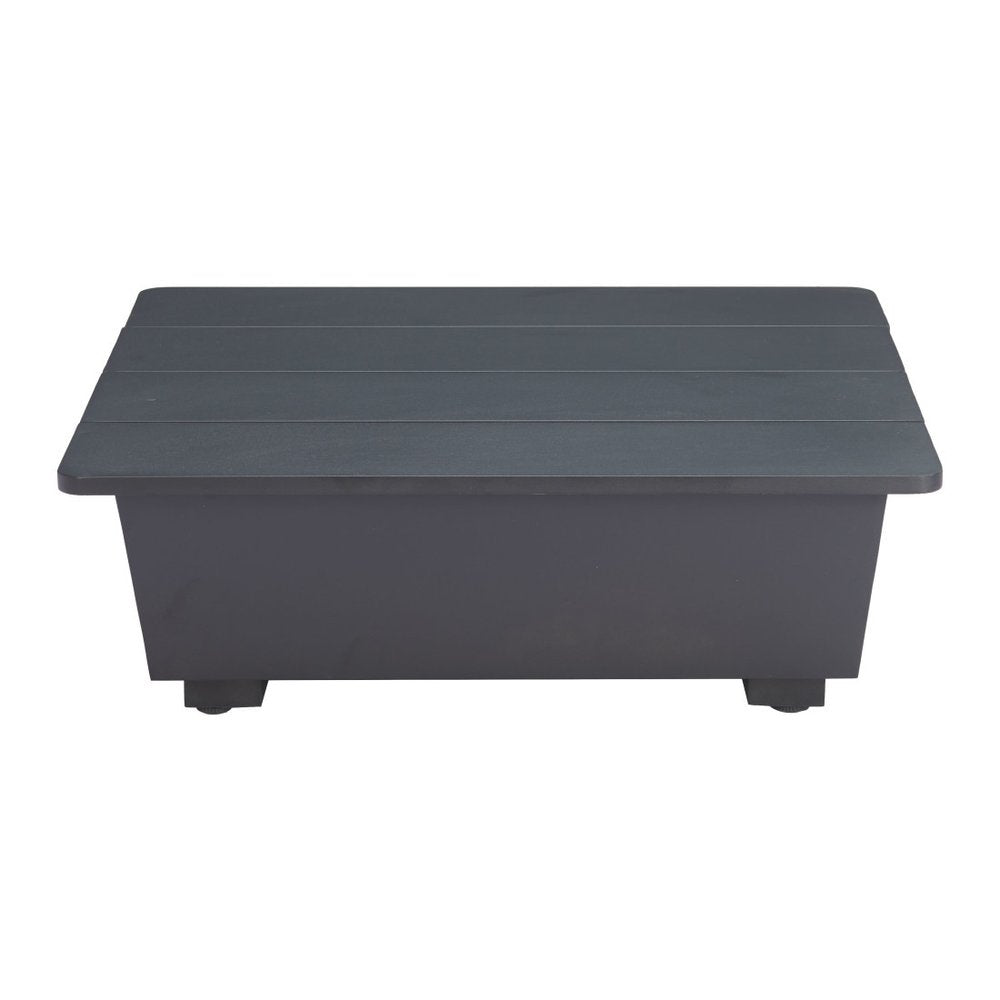 Gray Aluminum Square Outdoor Coffee Table - 32-inch