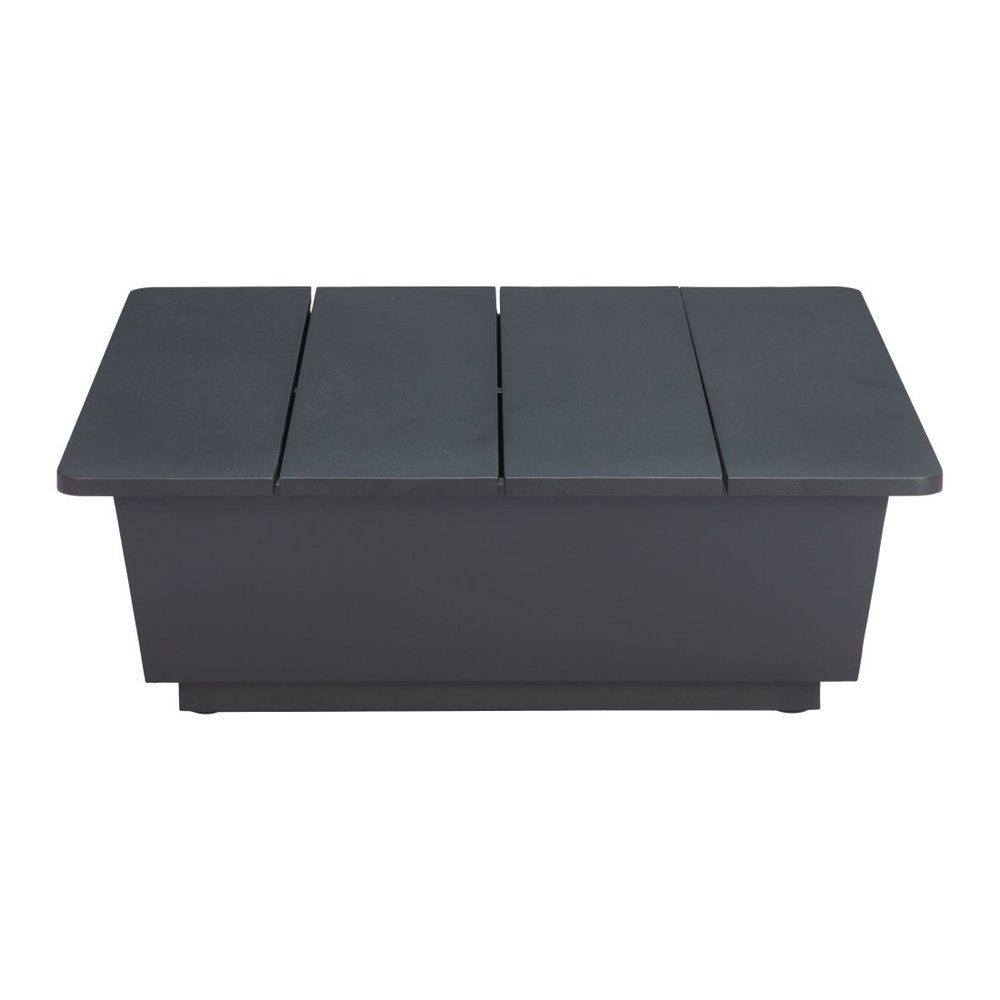 Gray Aluminum Square Outdoor Coffee Table - 32-inch