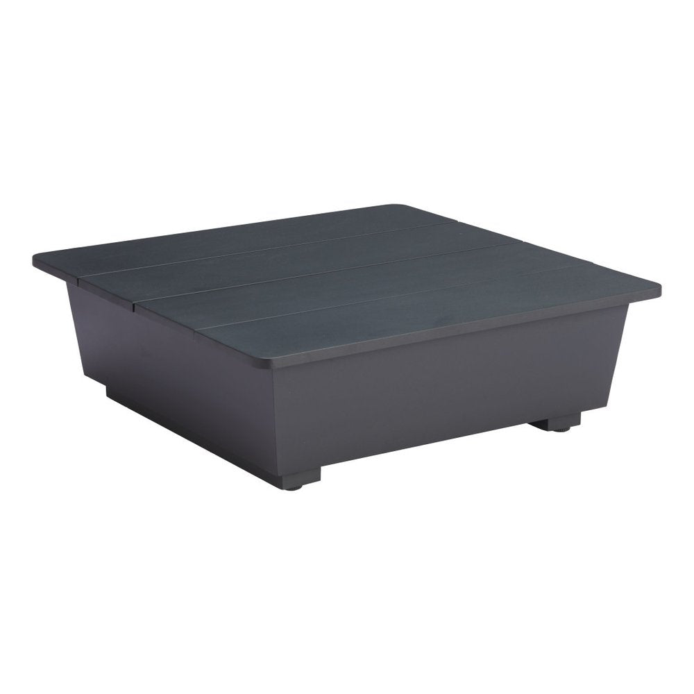 Gray Aluminum Square Outdoor Coffee Table - 32-inch