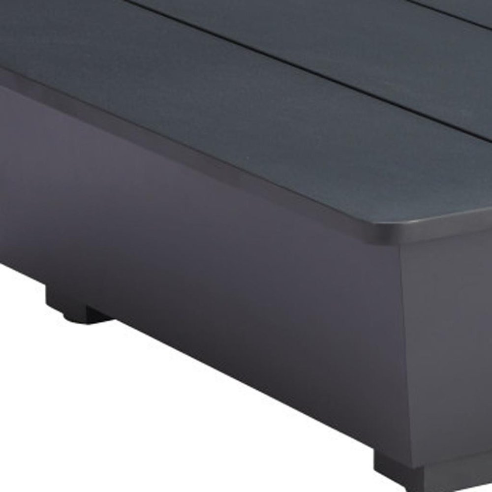 Gray Aluminum Square Outdoor Coffee Table - 32-inch