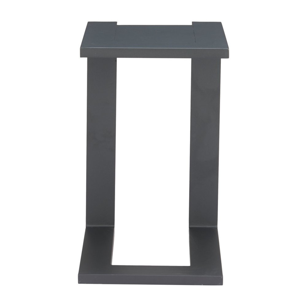 Black Aluminum Outdoor Side Table - 18-inch