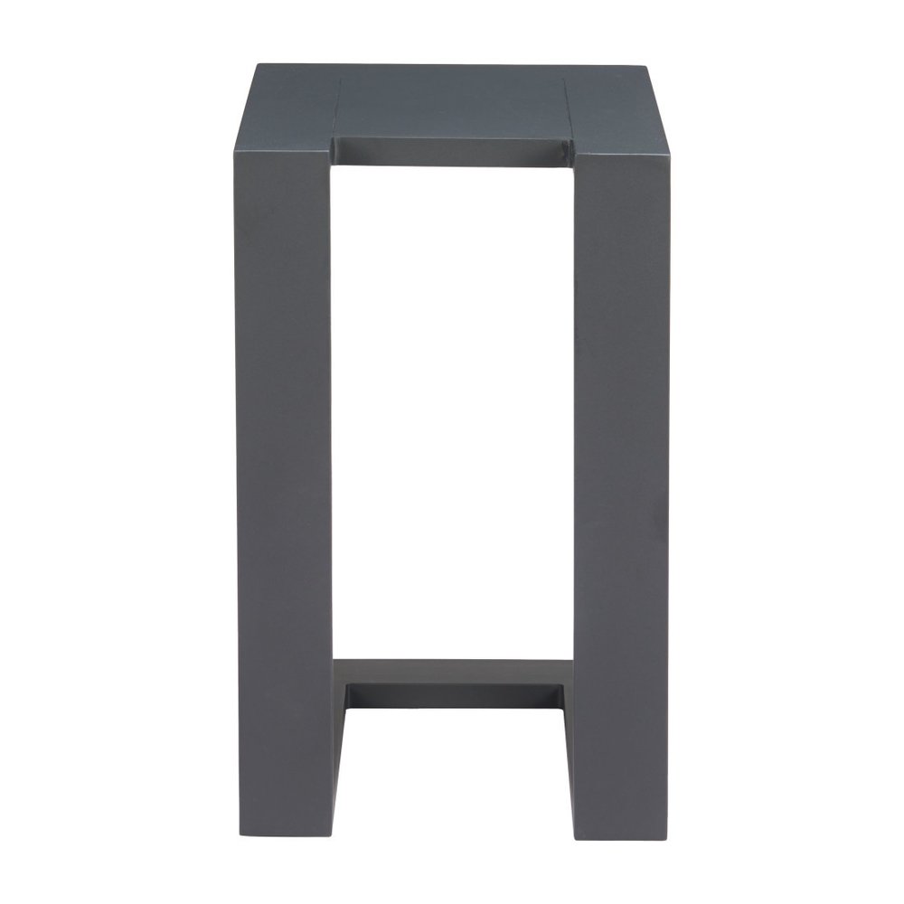 Black Aluminum Outdoor Side Table - 18-inch