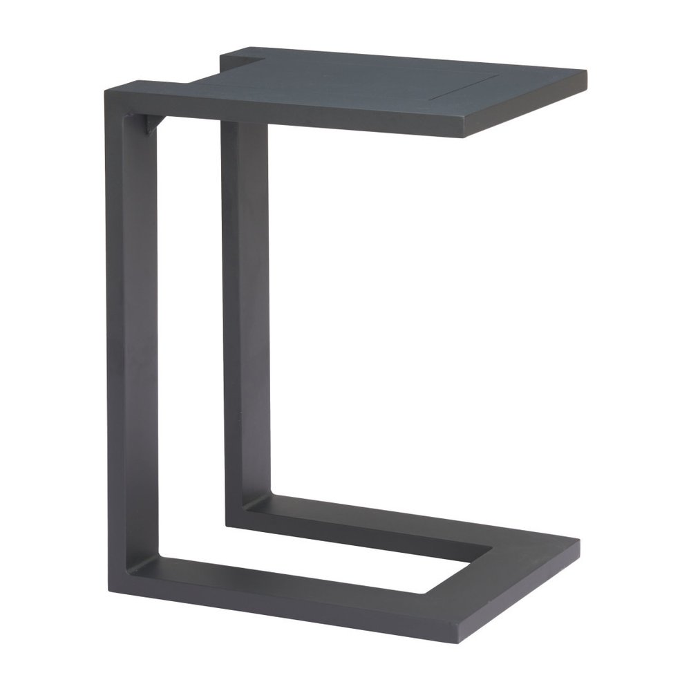 Black Aluminum Outdoor Side Table - 18-inch