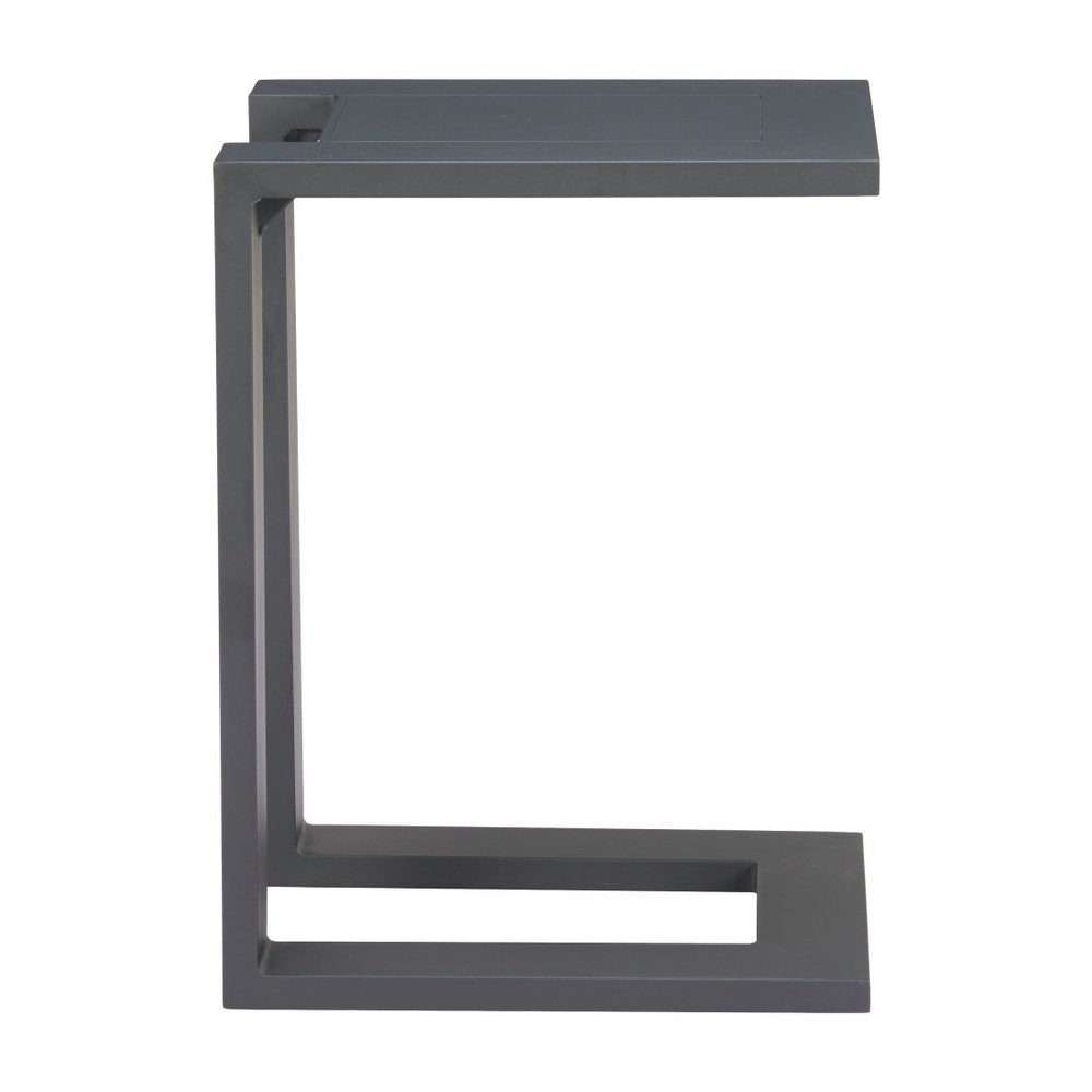Black Aluminum Outdoor Side Table - 18-inch