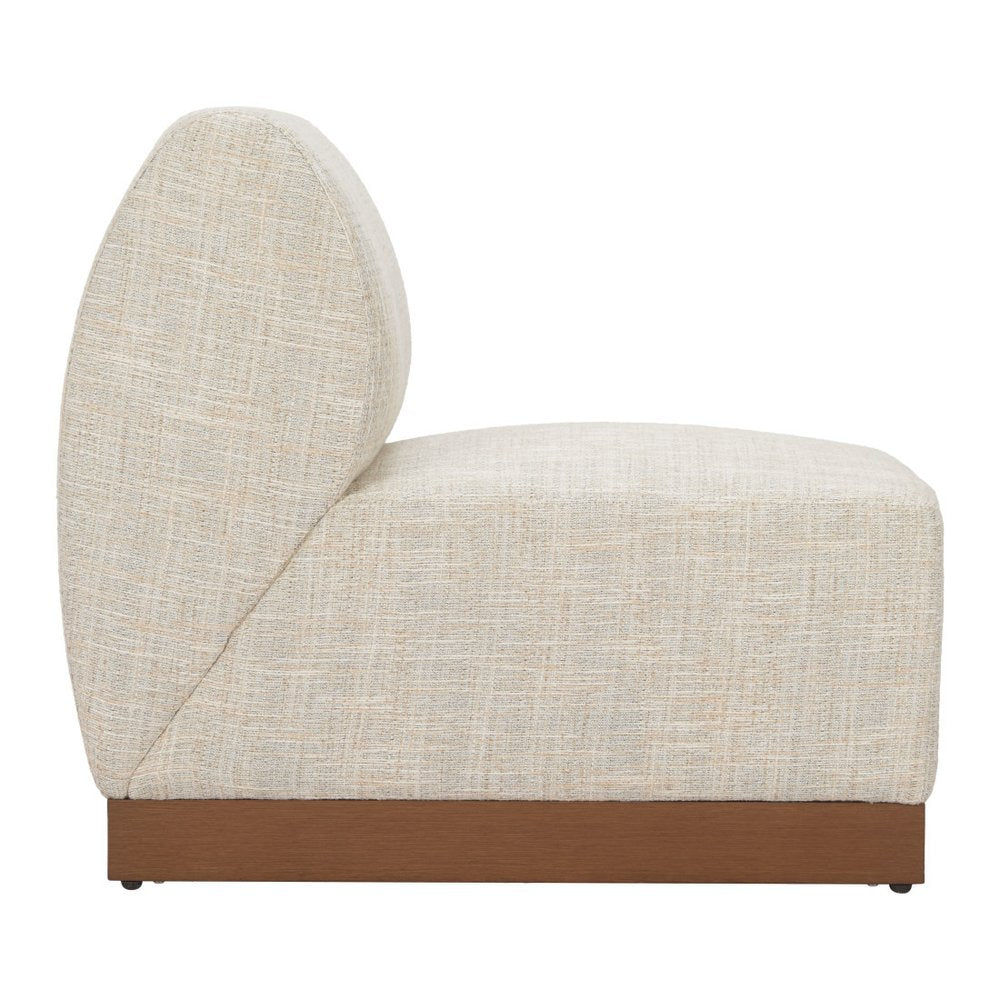 Beige Aluminum Outdoor Accent Chair - 24-inch