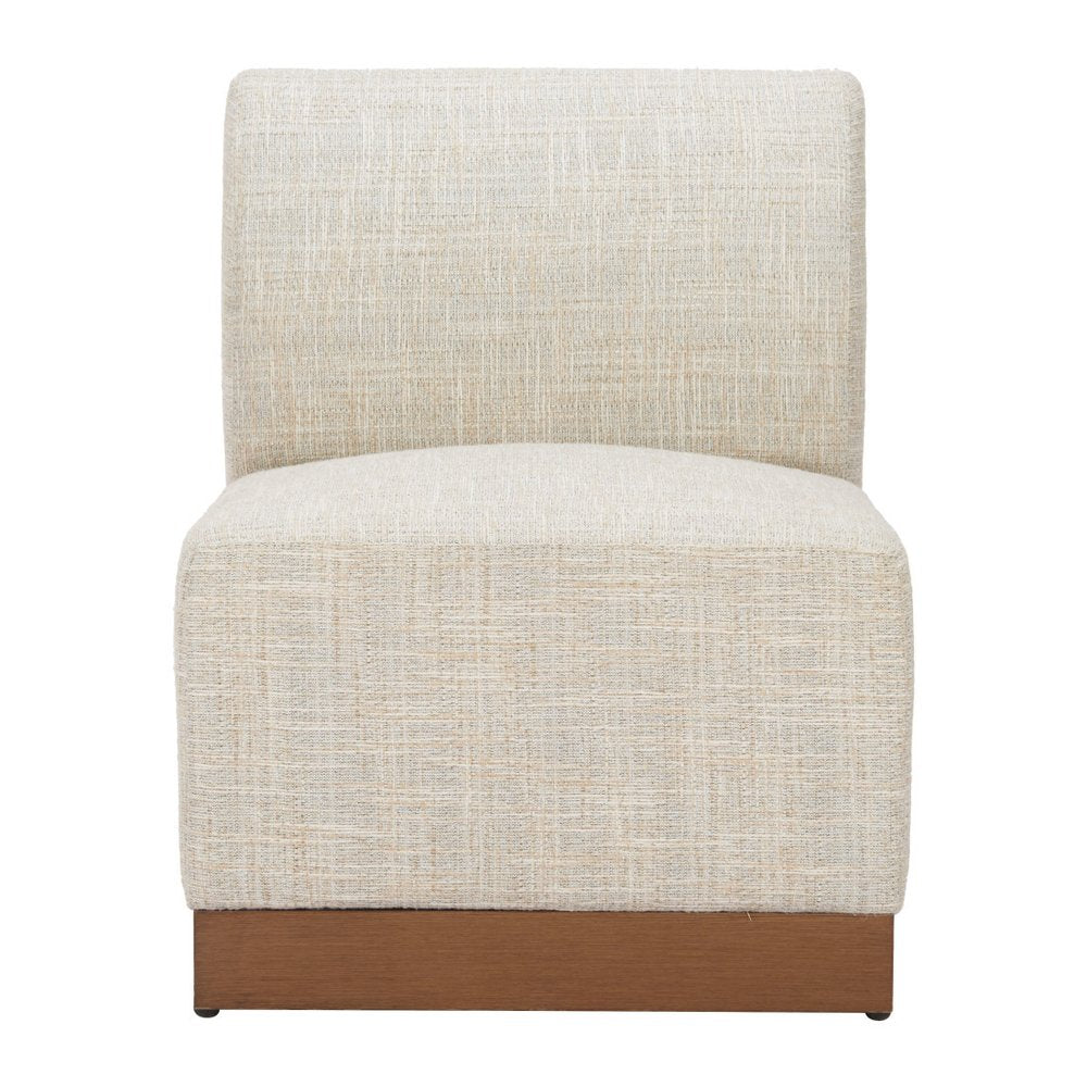 Beige Aluminum Outdoor Accent Chair - 24-inch