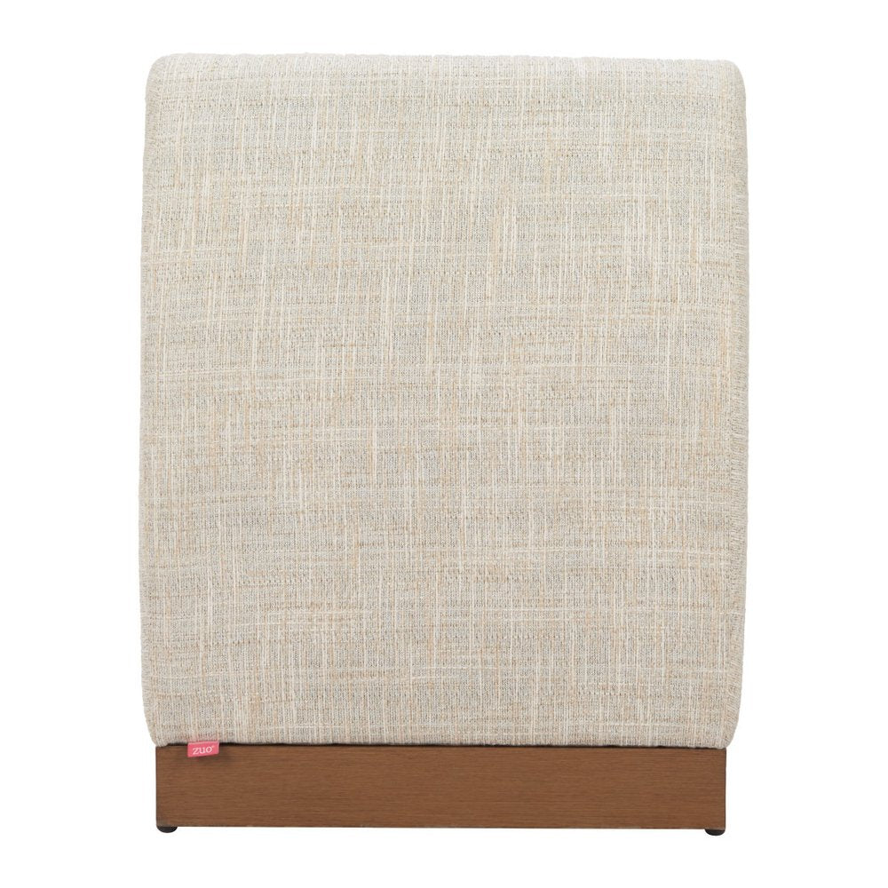 Beige Aluminum Outdoor Accent Chair - 24-inch