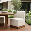 Beige Aluminum Outdoor Accent Chair - 24-inch