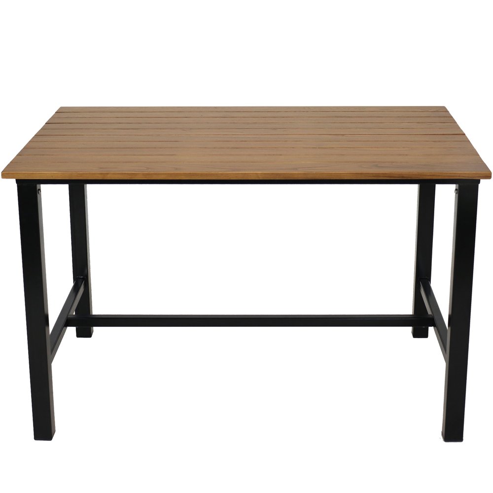Brown Solid Wood Outdoor Dining Table - 47-inch
