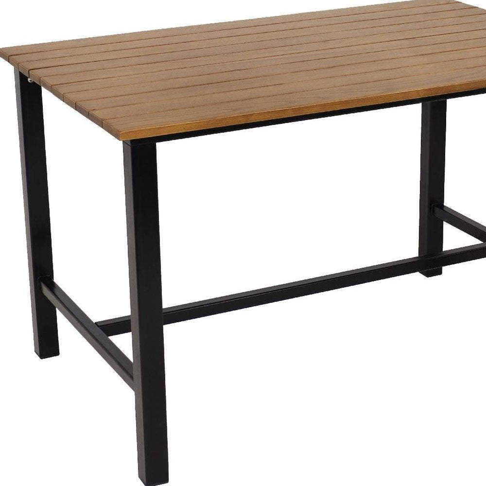 Brown Solid Wood Outdoor Dining Table - 47-inch