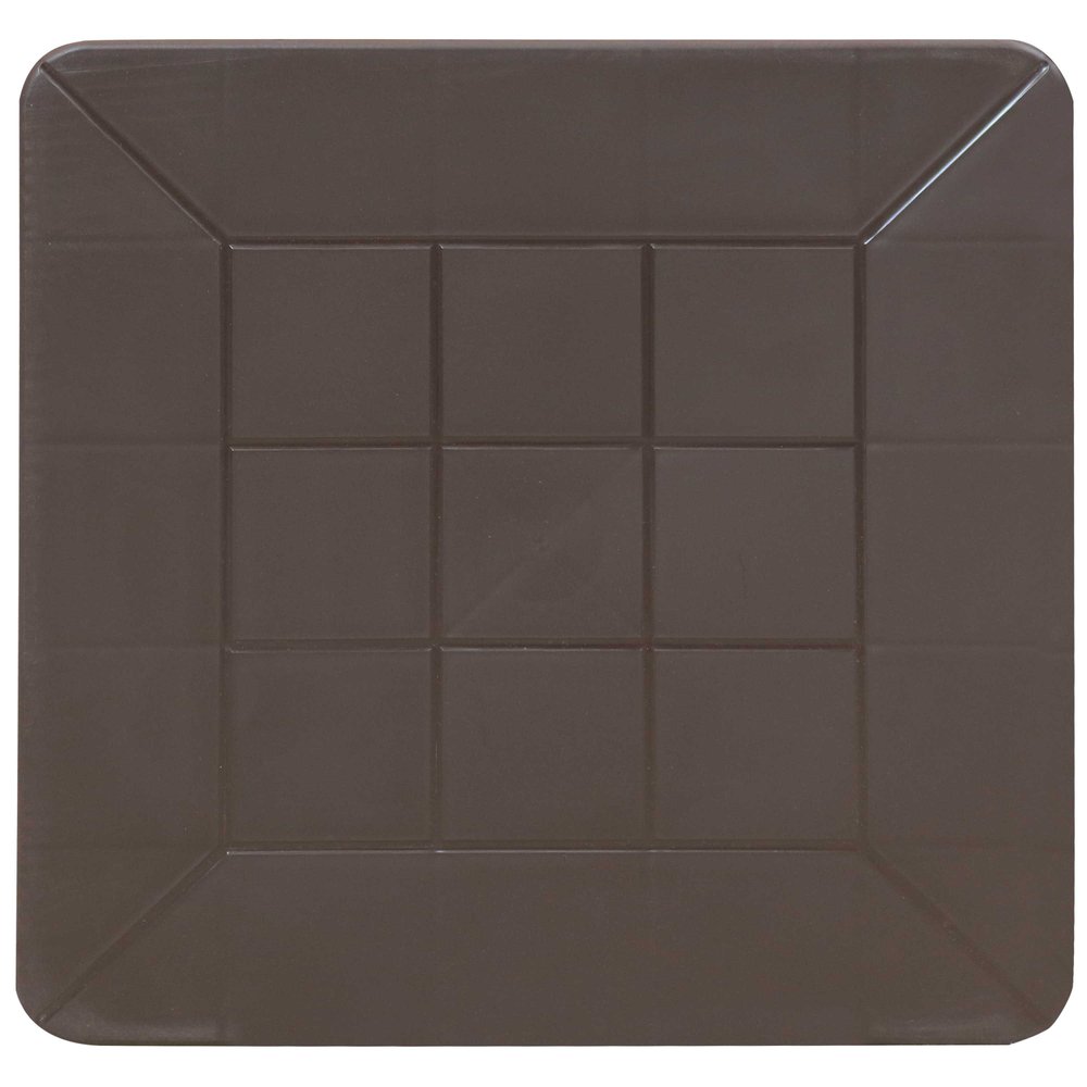 Brown Square Plastic Outdoor Side Table - 19-inch