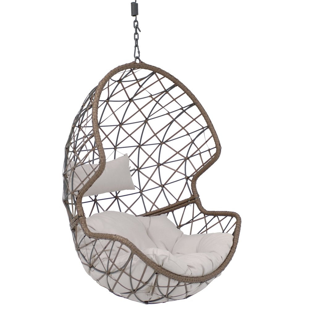 Gray Steel Outdoor Egg Chair - 35-inch